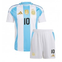 Argentina Lionel Messi #10 Replika babykläder Hemmaställ Barn Copa America 2024 Kortärmad (+ korta byxor)